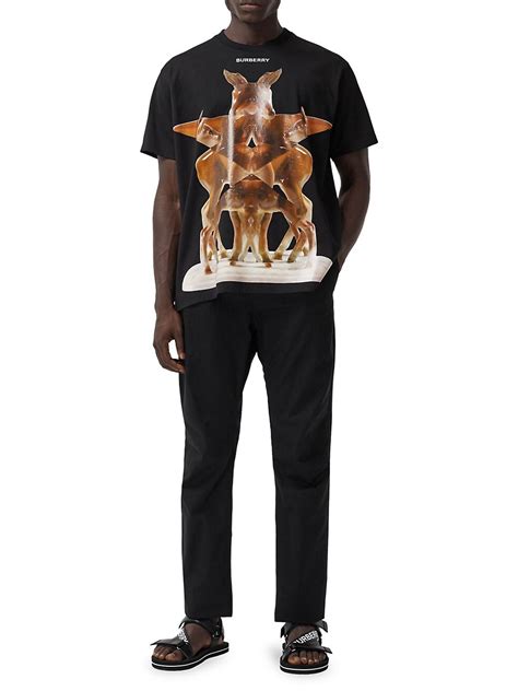 burberry t shirt deer|Shop Burberry Elthorne Deer Graphic T.